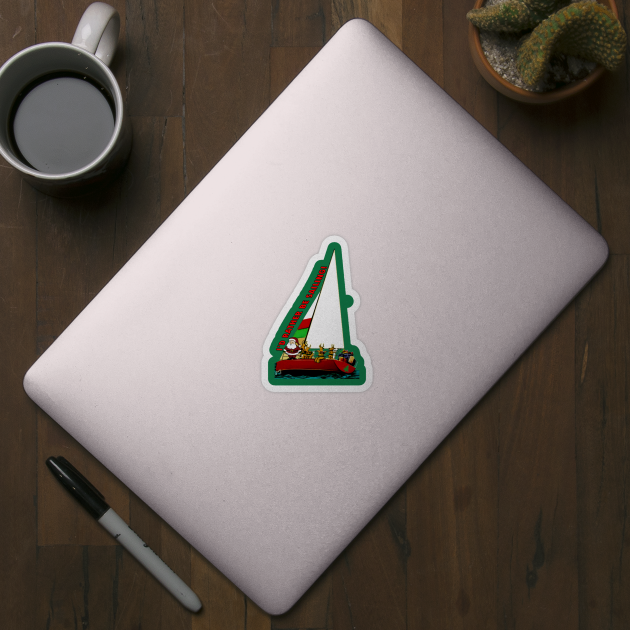 Santa Sailing by Sailfaster Designs